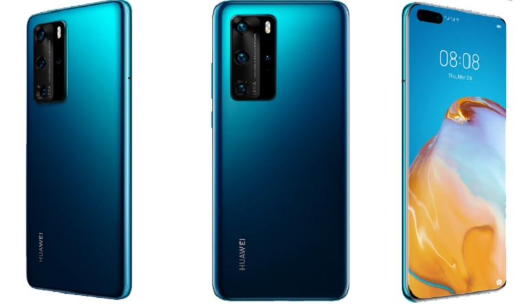 Huawei P40 pro front and back views