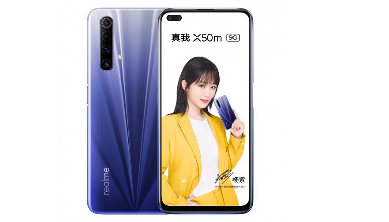 Realme X50m 5g front & back views